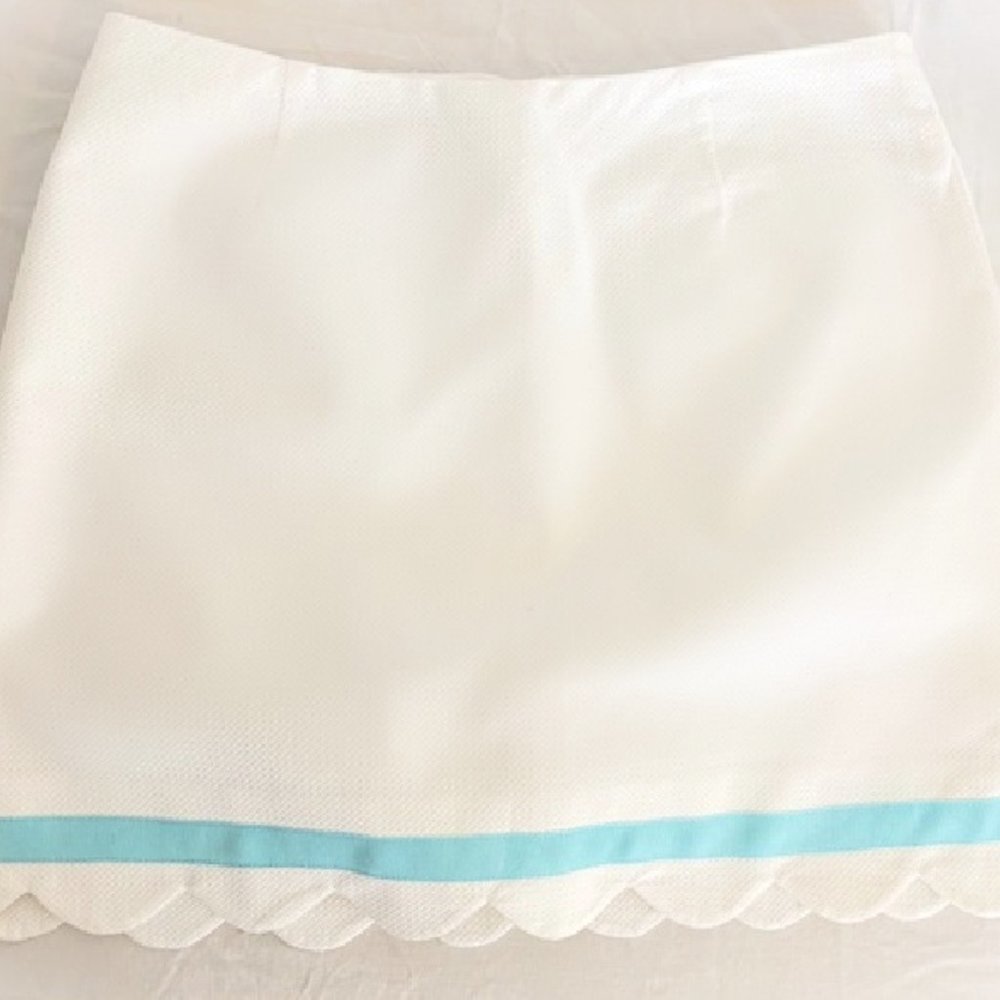 Vintage Lilly Pulitzer White Label Scalloped Colette Skort